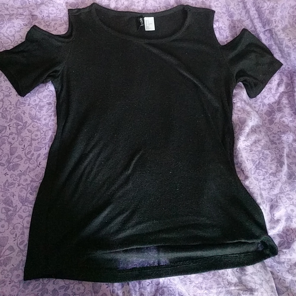 Black off the shoulder top